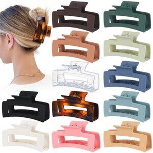 3.5" Square Jaw Clips – 12-Pack, Rectangular